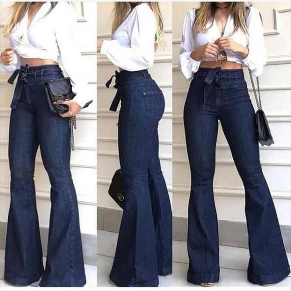 fnoce autumn street fashion casual women jeans solid high waist lace stretch flare pants elegant trousers, Blue
fnoce autumn street fashion casual women jeans solid high waist lace stretch flare pants elegant trousers, Blue
