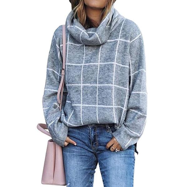 women's sweaters pullovers 2021 autumn winter front short back long block plaid sweater turtleneck womens knit, White;black
women's sweaters pullovers 2021 autumn winter front short back long block plaid sweater turtleneck womens knit, White;black
