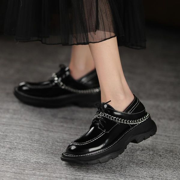 dress shoes platfrom chunky heels pumps for women retro round toe genuine leather ladies spring summer office lady woman, Black
dress shoes platfrom chunky heels pumps for women retro round toe genuine leather ladies spring summer office lady woman, Black