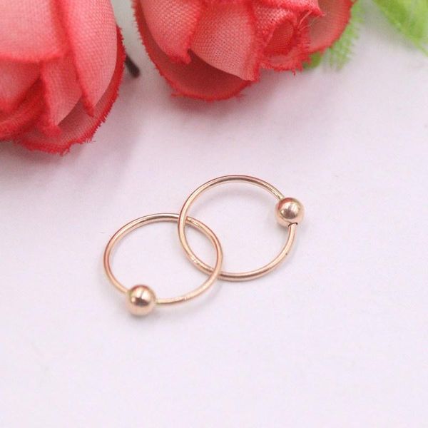 other pure solid 18k rose gold earrings women luck bead smooth hoop 0.4-0.6g 10mmw gift, Golden;silver
other pure solid 18k rose gold earrings women luck bead smooth hoop 0.4-0.6g 10mmw gift, Golden;silver