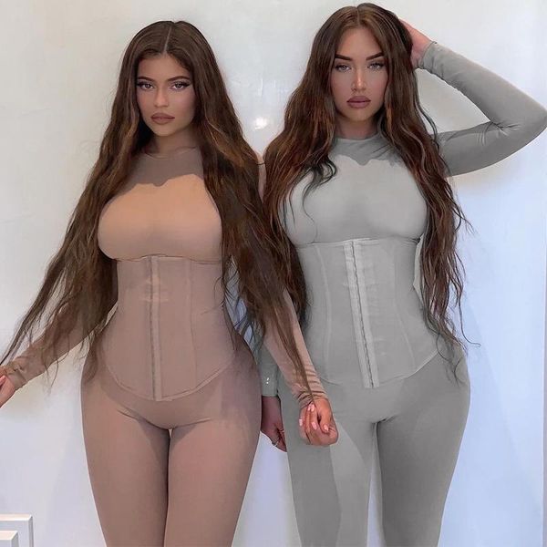 women's jumpsuits & rompers fashion ladies skinny rompers+corset 2pcs women solid long sleeve o neck stretch sport fitness pants girdle, Black;white
women's jumpsuits & rompers fashion ladies skinny rompers+corset 2pcs women solid long sleeve o neck stretch sport fitness pants girdle, Black;white