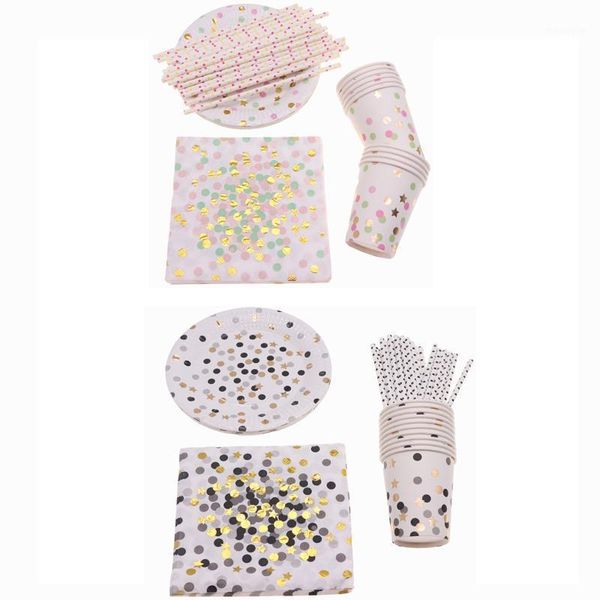 packaging dinner service wedding birthday party supplies disposable gold foil dot tableware set paper straw plate napkins cup decorations fo
packaging dinner service wedding birthday party supplies disposable gold foil dot tableware set paper straw plate napkins cup decorations fo