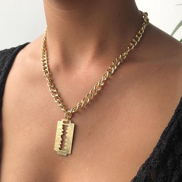 european and american creative simple blade pendant necklace fashion cold wind chain women jewelry necklaces, Silver
european and american creative simple blade pendant necklace fashion cold wind chain women jewelry necklaces, Silver