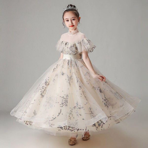 girl's dresses flower girl illusion short sequined pearls high princess floor-length tulle lace luxury champagne kids party gown h313, Red;yellow
girl's dresses flower girl illusion short sequined pearls high princess floor-length tulle lace luxury champagne kids party gown h313, Red;yellow