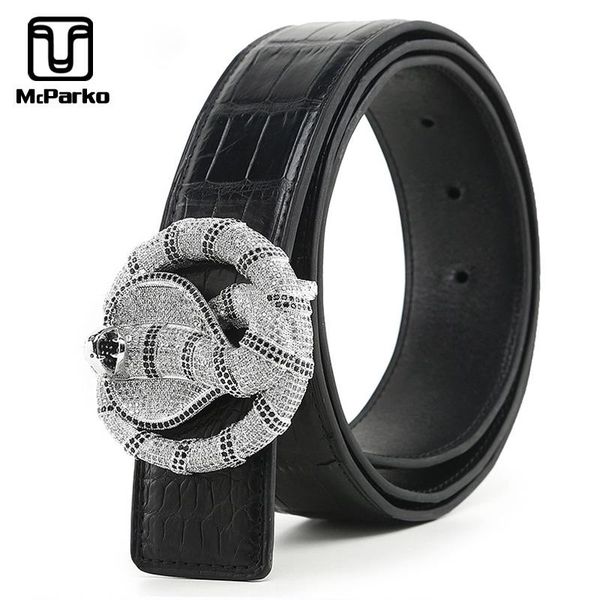 mcparko designer mens belts luxury waist belt genuine crocodile leather jeans men stainless steel buckle with rhinestones, Black;brown
mcparko designer mens belts luxury waist belt genuine crocodile leather jeans men stainless steel buckle with rhinestones, Black;brown