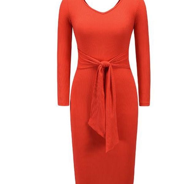 women summer knitted elegant fashion dress sashes sheath full length regular sleeve solid color round neck 210522, Black;gray
women summer knitted elegant fashion dress sashes sheath full length regular sleeve solid color round neck 210522, Black;gray