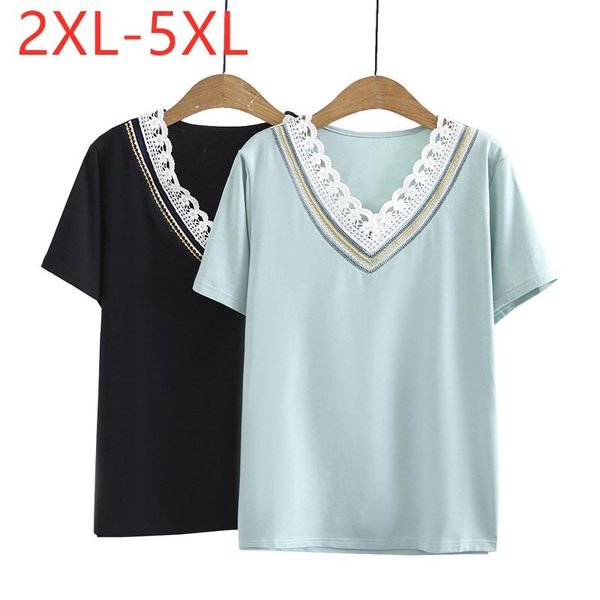 plus size t-shirt 2021 ladies summer for women large short sleeve loose cotton black blue lace v-neck 2xl 3xl 4xl 5xl
plus size t-shirt 2021 ladies summer for women large short sleeve loose cotton black blue lace v-neck 2xl 3xl 4xl 5xl