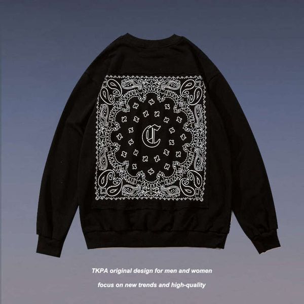 Tkpa Guochao Gaojie cashew flower autumn winter new top men's and women's loose hip hop round neck Pullover, Black
Tkpa Guochao Gaojie cashew flower autumn winter new top men's and women's loose hip hop round neck Pullover, Black