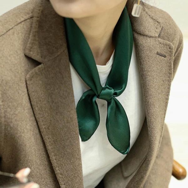sparsil women fake silk square scarf solid color small scarves soft wraps neckerchief fashion headband ring 60x60cm, Blue;gray
sparsil women fake silk square scarf solid color small scarves soft wraps neckerchief fashion headband ring 60x60cm, Blue;gray