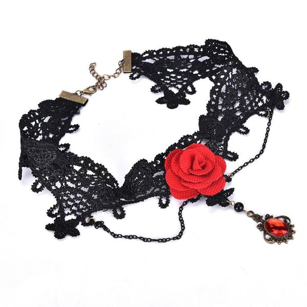 rose flower lace necklace collar choker velvet victorian vintage gothic chain pendant for wedding fashion women retro goth chokers, Golden;silver
rose flower lace necklace collar choker velvet victorian vintage gothic chain pendant for wedding fashion women retro goth chokers, Golden;silver