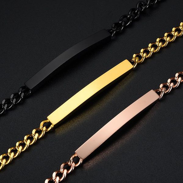 link, chain voerynt stainless steel smooth boy and girl charm bracelet gold black bracelets for men women jewelry sy01
link, chain voerynt stainless steel smooth boy and girl charm bracelet gold black bracelets for men women jewelry sy01