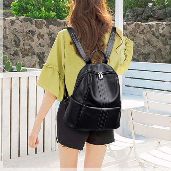 backpack first layer cowhide 2021 casual leather soft korean fashion trend school bag mountaineering
backpack first layer cowhide 2021 casual leather soft korean fashion trend school bag mountaineering