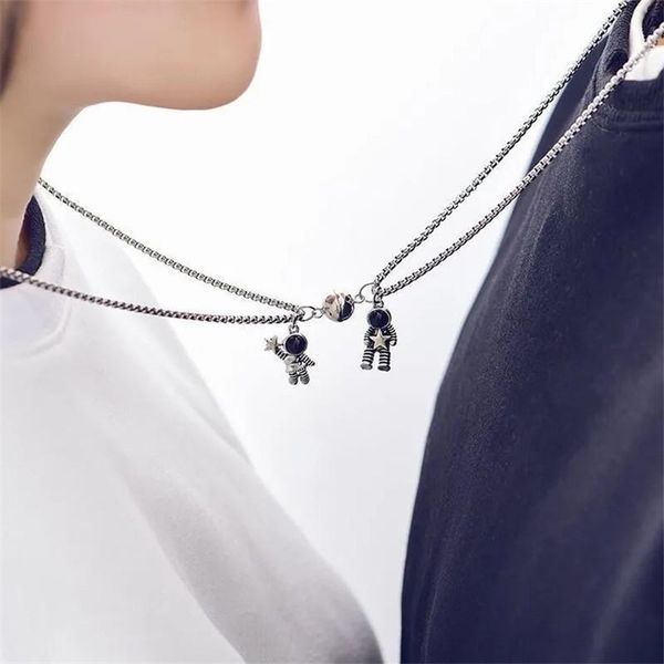 chokers 2 pcs couple magnet attract creative necklace astronaut stainless steel friendship women 2021 jewelry lover gift, Golden;silver
chokers 2 pcs couple magnet attract creative necklace astronaut stainless steel friendship women 2021 jewelry lover gift, Golden;silver