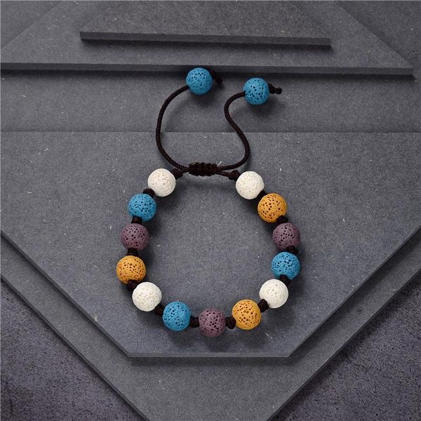 charm bracelets vintage natural lava stone bracelet for women men handmade strand stretching energy chakra jewelry b439, Golden;silver
charm bracelets vintage natural lava stone bracelet for women men handmade strand stretching energy chakra jewelry b439, Golden;silver
