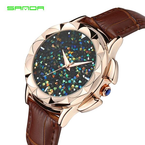 wristwatches 2021 stylish bling colorful dial ladies elegant bracelet wrist watch genuine leather quartz fashion sanda 217 luxury women, Slivery;brown
wristwatches 2021 stylish bling colorful dial ladies elegant bracelet wrist watch genuine leather quartz fashion sanda 217 luxury women, Slivery;brown