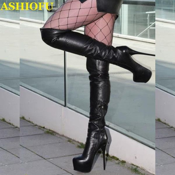 boots ashiofu handmade womens knee high platform striper club party large size fashion evening winter shoes, Black
boots ashiofu handmade womens knee high platform striper club party large size fashion evening winter shoes, Black