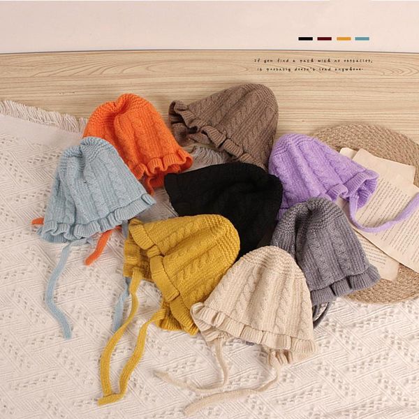 born baby girls boys knit hats 10 colors solid autumn winter warm belt caps outfit 1-4y &, Yellow
born baby girls boys knit hats 10 colors solid autumn winter warm belt caps outfit 1-4y &, Yellow