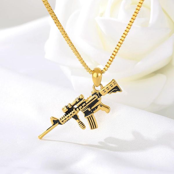 handsome m4 gun pendants necklaces for women men male hip hop punk gold box chain rifle necklace night club jewelry gift pendant, Silver
handsome m4 gun pendants necklaces for women men male hip hop punk gold box chain rifle necklace night club jewelry gift pendant, Silver