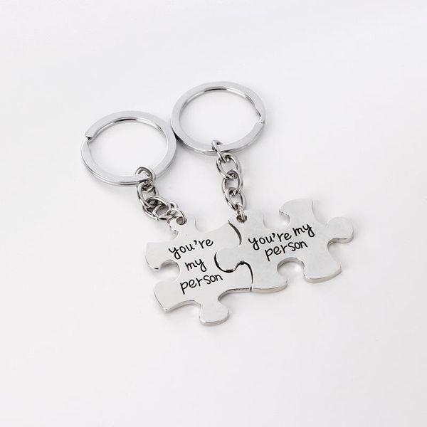 keychains 2pcs you are my person keychain man women stainless steel key chain car ring holder friend gifts, Silver 
keychains 2pcs you are my person keychain man women stainless steel key chain car ring holder friend gifts, Silver