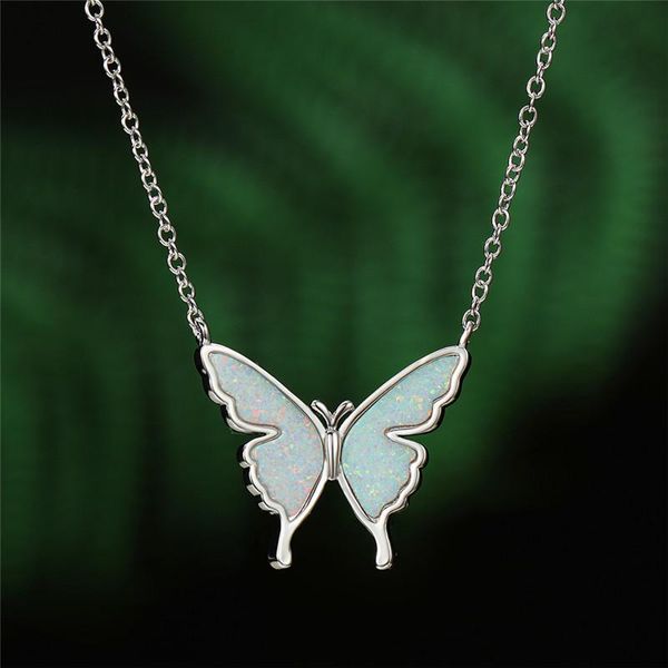 cute female white opal pendant necklace classic silver color chain necklaces for women luxury animal butterfly wedding
cute female white opal pendant necklace classic silver color chain necklaces for women luxury animal butterfly wedding