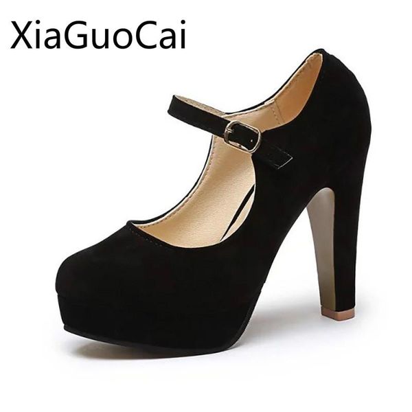 dress shoes and high-heel women's pumps thick heel office work buckle ladies, Black
dress shoes and high-heel women's pumps thick heel office work buckle ladies, Black