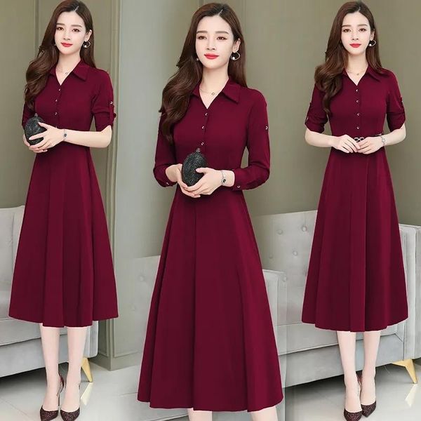 casual dresses korean long sleeve shirt dress women elegant slim high waist mid-length party office ladies business ol vestidos, Black;gray
casual dresses korean long sleeve shirt dress women elegant slim high waist mid-length party office ladies business ol vestidos, Black;gray