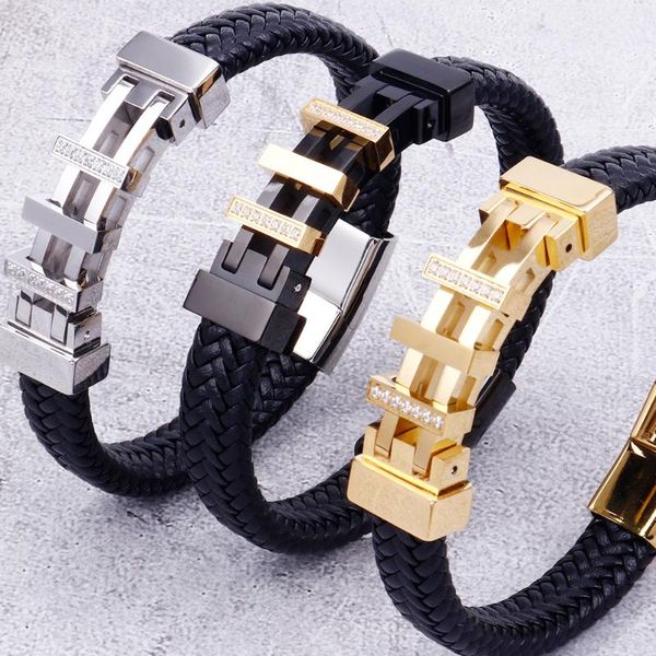 tennis handmade braided wrap leather bracelets for men logo name engraved stainless steel homme wristband with magnetic clasp jewelry, Golden;silver
tennis handmade braided wrap leather bracelets for men logo name engraved stainless steel homme wristband with magnetic clasp jewelry, Golden;silver