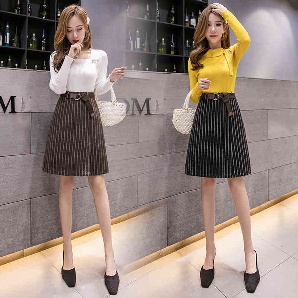 skirts autumn winter women woolen with belt khaki or black striped a line slit midi high waisted womens 9blo
skirts autumn winter women woolen with belt khaki or black striped a line slit midi high waisted womens 9blo