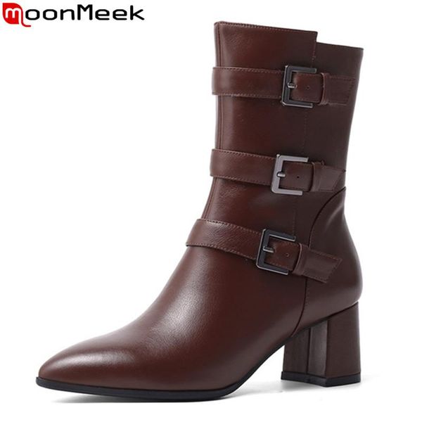 boots moonmeek 2021 big size 34-43 fashion ankle thick heels pointed toe women autumn winter solid color ladies footwear, Black
boots moonmeek 2021 big size 34-43 fashion ankle thick heels pointed toe women autumn winter solid color ladies footwear, Black