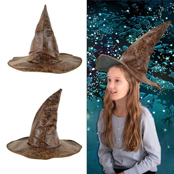 brown leather witch wizard hats headwear party props cosplay costume accsori for children halloween
brown leather witch wizard hats headwear party props cosplay costume accsori for children halloween