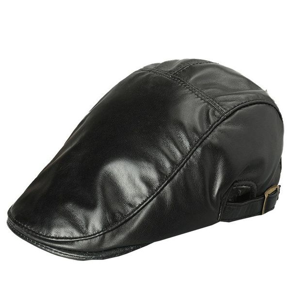 berets men's outdoor real leather hat autumn winter cap men casual 100% genuine sheepskin gentleman soft adjustable, Blue;gray
berets men's outdoor real leather hat autumn winter cap men casual 100% genuine sheepskin gentleman soft adjustable, Blue;gray