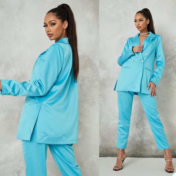 blue satin silk women pants suits celebrity red carpet double breasted blazer suit ladies prom party wedding wear(jacket+pants), Black;red
blue satin silk women pants suits celebrity red carpet double breasted blazer suit ladies prom party wedding wear(jacket+pants), Black;red