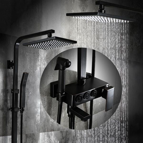 american style black shower bath toilet antique suit all copper household wall type square lift head bathroom sets
american style black shower bath toilet antique suit all copper household wall type square lift head bathroom sets