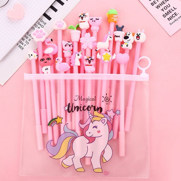 pen korean soft cute girl pink student gel set creative cartoon gel creative stationery
