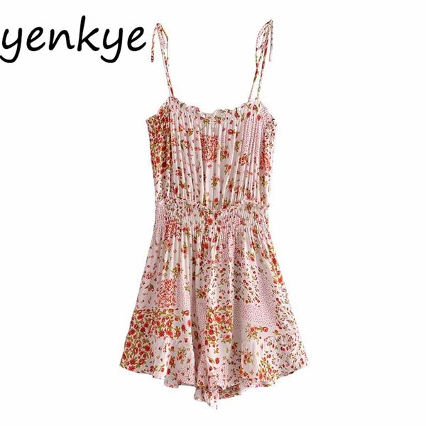patchwork floral short jumpsuit women sleeveless sling holiday beach romper female summer casual monos mujer 210514, Black;white
patchwork floral short jumpsuit women sleeveless sling holiday beach romper female summer casual monos mujer 210514, Black;white