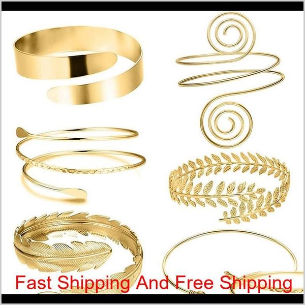 6 pieces/set arm bracelet for women girls gold color mental open upper arm bangle bracelet simple adjustable armlet armband set y1218 82zxp, Black
6 pieces/set arm bracelet for women girls gold color mental open upper arm bangle bracelet simple adjustable armlet armband set y1218 82zxp, Black