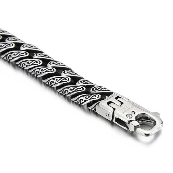 link, chain man bracelet 12mm punk link men stainless steel mysterious symbol charm pulseira masculina armband jewelry, Black
link, chain man bracelet 12mm punk link men stainless steel mysterious symbol charm pulseira masculina armband jewelry, Black