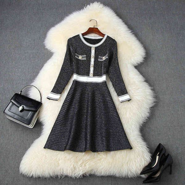 autumn winter runway clothes women elegant o-neck long sleeve a-line mini knitted vestidos 6wkt, Black;gray
autumn winter runway clothes women elegant o-neck long sleeve a-line mini knitted vestidos 6wkt, Black;gray