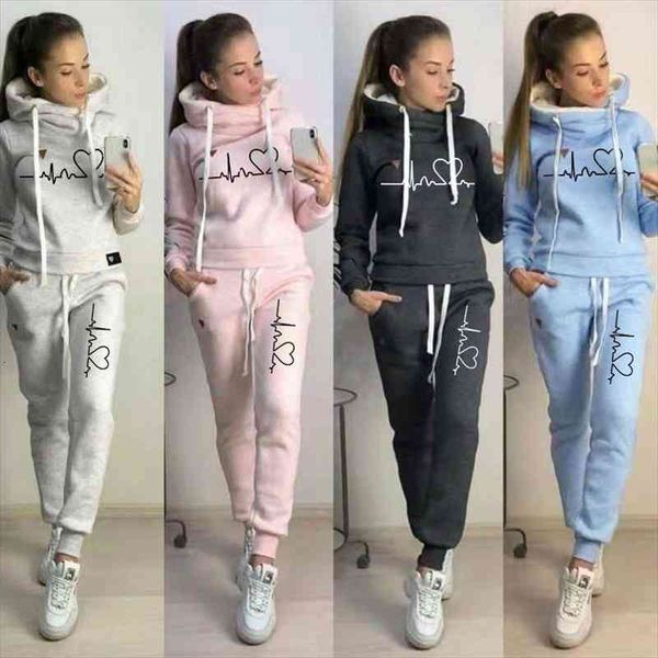 two piece set tracksuit women autumn spring hooded hoodies and pants love heart pullover sweatshirts suit casual female clothes, Gray
two piece set tracksuit women autumn spring hooded hoodies and pants love heart pullover sweatshirts suit casual female clothes, Gray