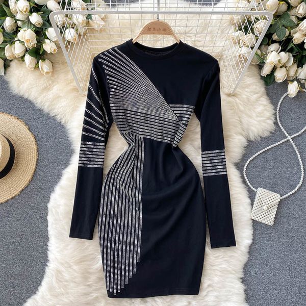 casual dresses female short-dress singreiny with diamond design, korean fashion, long sleeve, round collar, autumn, street 2xtx, Black;gray
casual dresses female short-dress singreiny with diamond design, korean fashion, long sleeve, round collar, autumn, street 2xtx, Black;gray