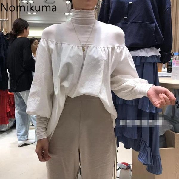 nomikuma women blouse fashion patchwork turtleneck korean pullover shirts long sleeve 2021 autumn causal blusas feminimos 6b631 women's, White
nomikuma women blouse fashion patchwork turtleneck korean pullover shirts long sleeve 2021 autumn causal blusas feminimos 6b631 women's, White