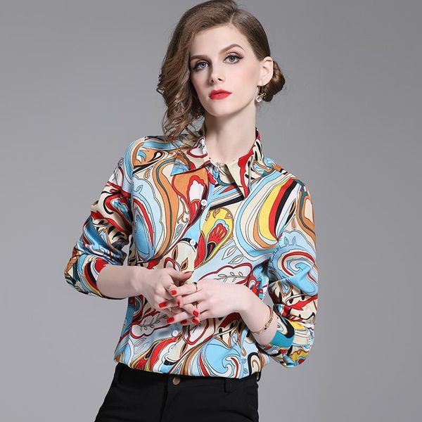 runway shirts 2021 autumn women's long sleeve multicolor print elegant office work casual blouse blouses &, White
runway shirts 2021 autumn women's long sleeve multicolor print elegant office work casual blouse blouses &, White