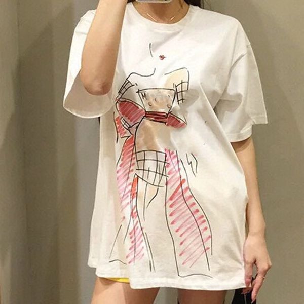 high version moss college 2021 summer new graffiti beauty women's t-shirt short sleeve 07272, White
high version moss college 2021 summer new graffiti beauty women's t-shirt short sleeve 07272, White