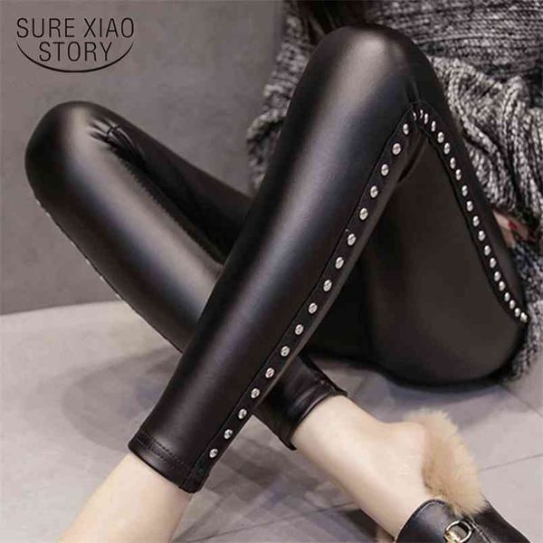 winter plus velvet pants women fashion high waist pu leather leggings trousers women rivets slim skinny pencil pants z0002 70 210506, Black;white
winter plus velvet pants women fashion high waist pu leather leggings trousers women rivets slim skinny pencil pants z0002 70 210506, Black;white