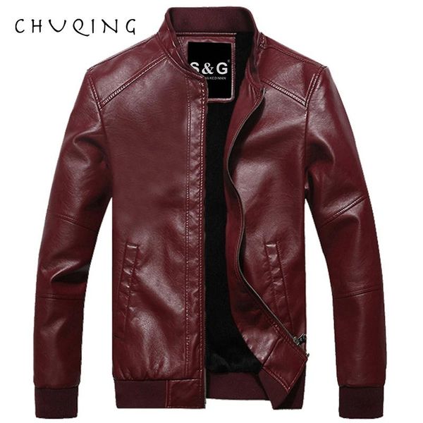 men's jackets chuqing 2021 winter leather korean version of the baseball collar slim tide motorcycle jacket, Black;brown
men's jackets chuqing 2021 winter leather korean version of the baseball collar slim tide motorcycle jacket, Black;brown