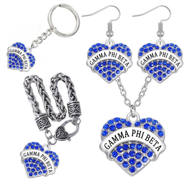 earrings & necklace colorful crystal inlaid heart metal charm jewelry set gamma phi beta greek society sorority eardrop bangle keychain, Silver
earrings & necklace colorful crystal inlaid heart metal charm jewelry set gamma phi beta greek society sorority eardrop bangle keychain, Silver