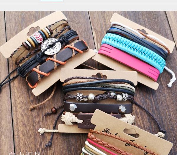 2021 mens womens vintage handmade leather surf braid charm bracelet (3pcs)/set men cuff wristband mixed styles wholesale set, Golden;silver
2021 mens womens vintage handmade leather surf braid charm bracelet (3pcs)/set men cuff wristband mixed styles wholesale set, Golden;silver