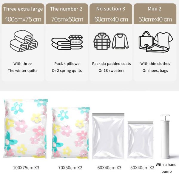 storage bags 11pcs vacuum for clothes with pump foldable compressed organizer seal bag clothing
storage bags 11pcs vacuum for clothes with pump foldable compressed organizer seal bag clothing