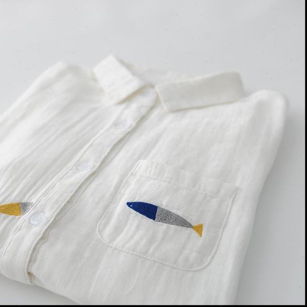 sweet cute swimming fish embroidery womens shirts long sleeve cotton yarn jg41 1f3, White
sweet cute swimming fish embroidery womens shirts long sleeve cotton yarn jg41 1f3, White