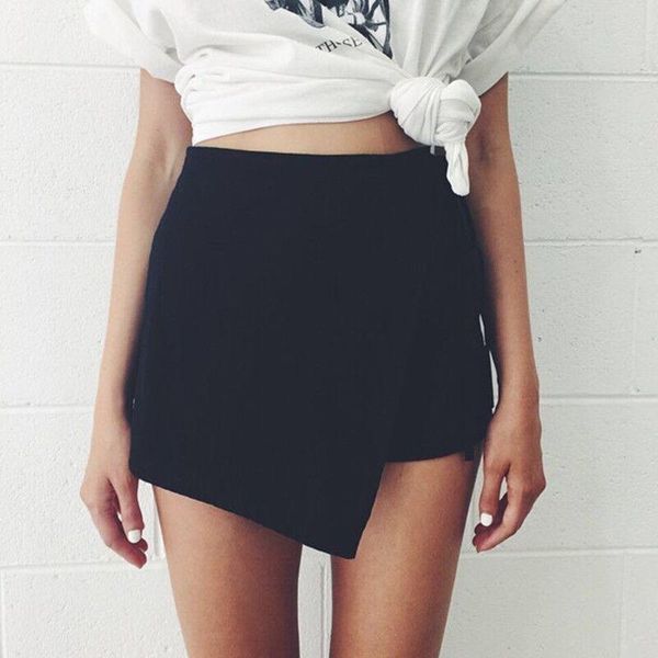 skirts womens casual skirt plaid slim high waist skorts shorts waisted irregular flanging wrap culottes z0410, Black
skirts womens casual skirt plaid slim high waist skorts shorts waisted irregular flanging wrap culottes z0410, Black